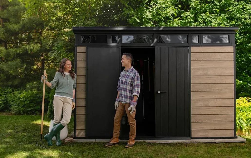 Large Sheds>Keter Signature 11x7 Storage Shed - Ashwood Brown