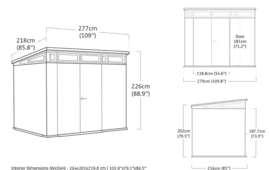 Medium Sheds>Keter Signature 9x7 Storage Shed - Ashwood Brown