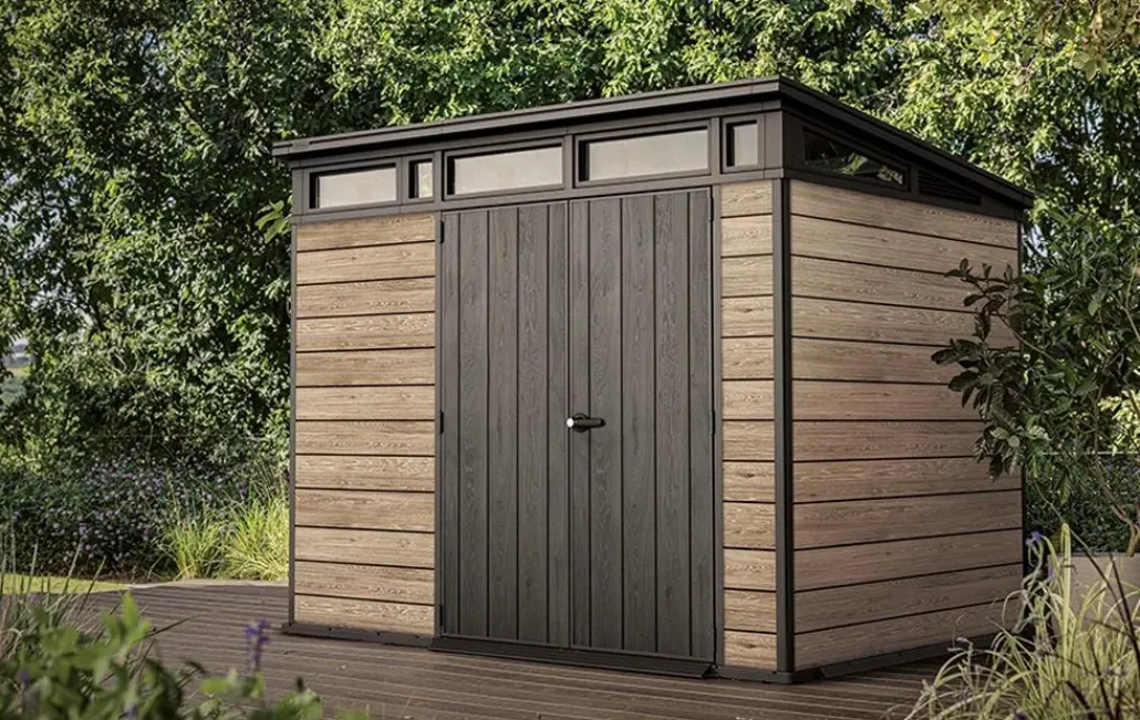Medium Sheds>Keter Signature 9x7 Storage Shed - Ashwood Brown