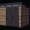 Medium Sheds>Keter Signature 9x7 Storage Shed - Walnut Brown