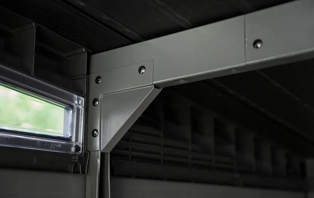 Medium Sheds>Keter Signature 9x7 Storage Shed - Walnut Brown