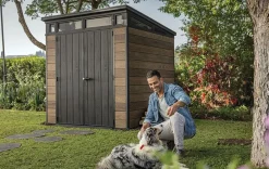 Medium Sheds>Keter Signature 7x7 Storage Shed - Walnut Brown