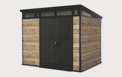 Medium Sheds>Keter Signature 9x7 Storage Shed - Pine Brown