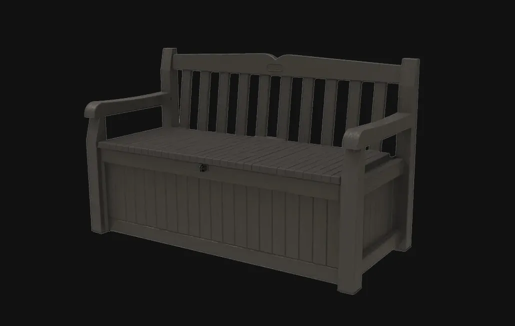 Outdoor Benches|Outdoor Storage Benches>Keter Solana 70 Gallon Outdoor Storage Bench - Brown