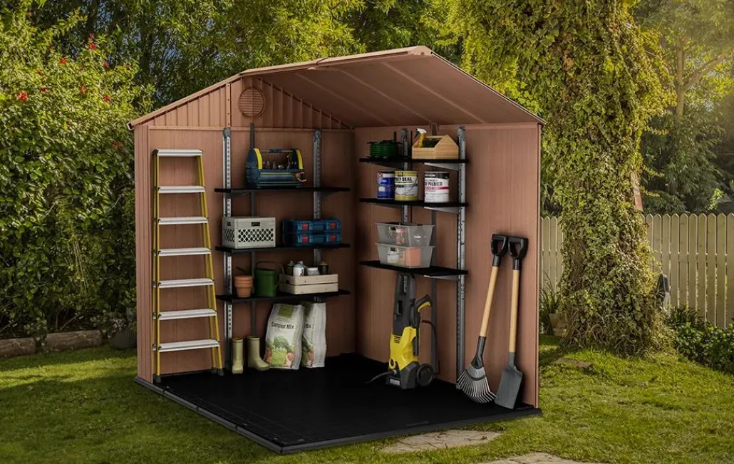 Shed Shelving & Accessories>Keter Storage Shed Shelf Kit 40 Inch - Black