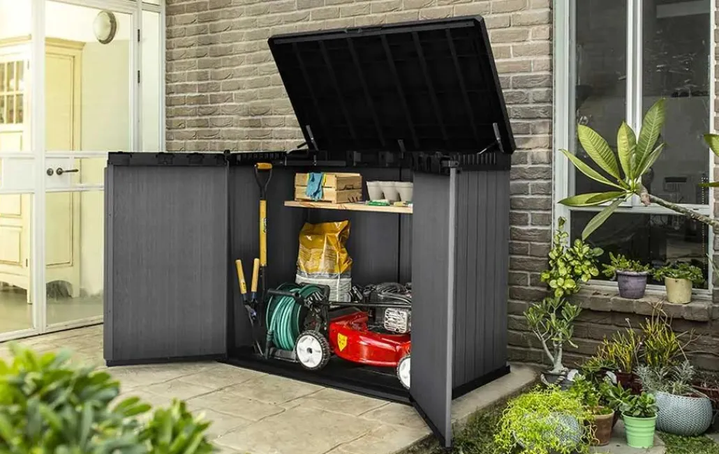 Trash Can Storage Sheds|Horizontal Sheds>Keter Store-It-Out Darwin Storage Shed - Graphite