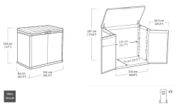 Trash Can Storage Sheds|Horizontal Sheds><noscript><img width=