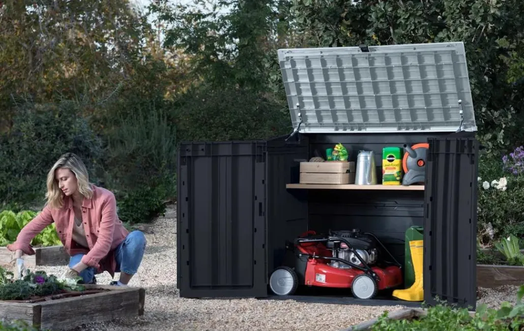 Trash Can Storage Sheds|Horizontal Sheds>Keter Store-It-Out Prime Storage Shed - Grey