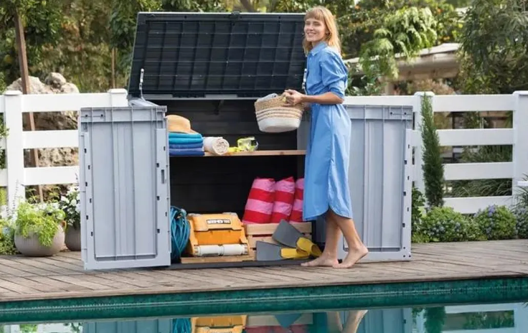 Trash Can Storage Sheds|Horizontal Sheds>Keter Store-It-Out Prime Storage Shed - Graphite