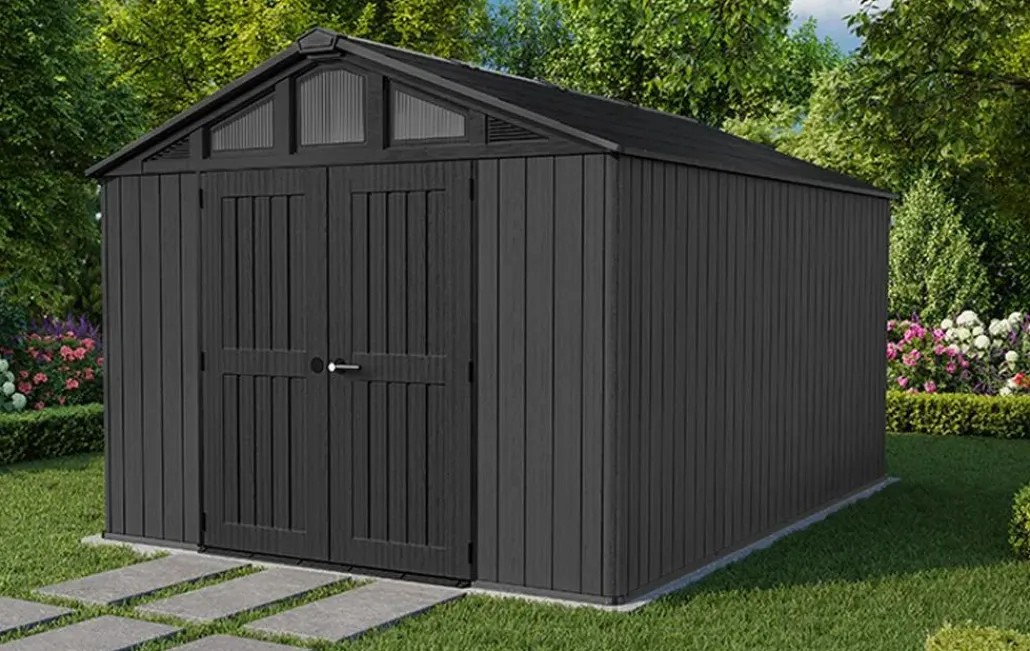 Large Sheds>Keter Stronghold 10x15 Storage Shed - Graphite