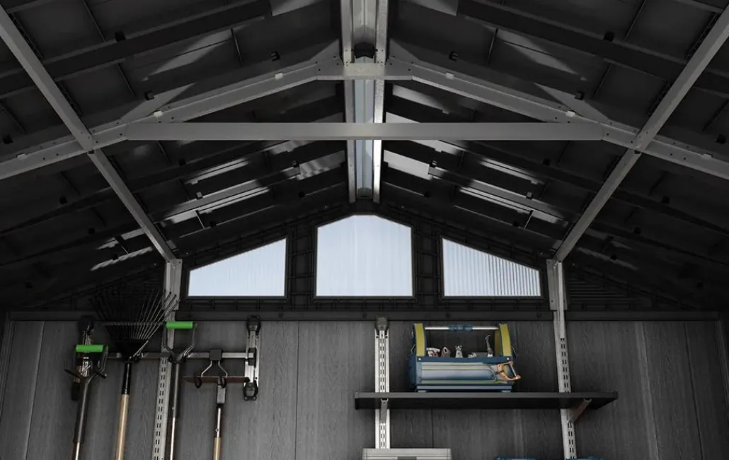 Large Sheds>Keter Stronghold 10x15 Storage Shed - Graphite