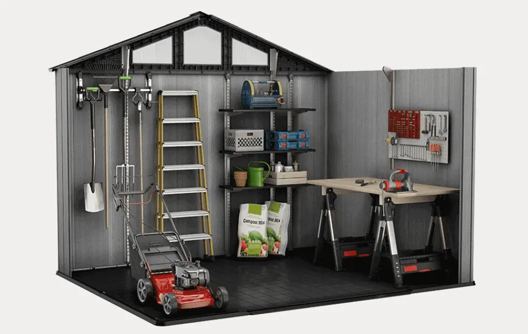 Large Sheds>Keter Stronghold 10x8 Storage Shed - Graphite