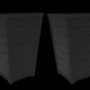 Planters>Keter Tapered Wood Look Planter Set of 2 - Graphite