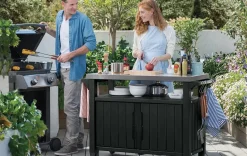 Outdoor Kitchen Units>Keter Unity XL Outdoor Kitchen Cart with Storage - Graphite
