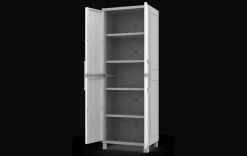 Storage Cabinets & Shelving Units>Keter Utility Garage Storage Cabinet - Smoky White